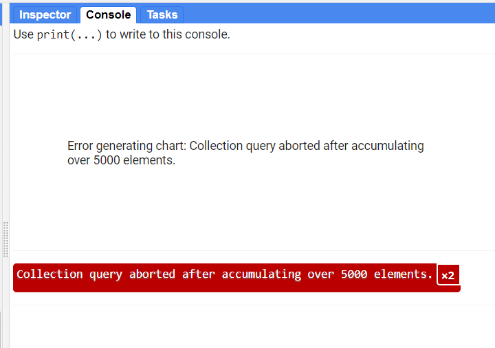 Error message when request exceeds 5000 elements